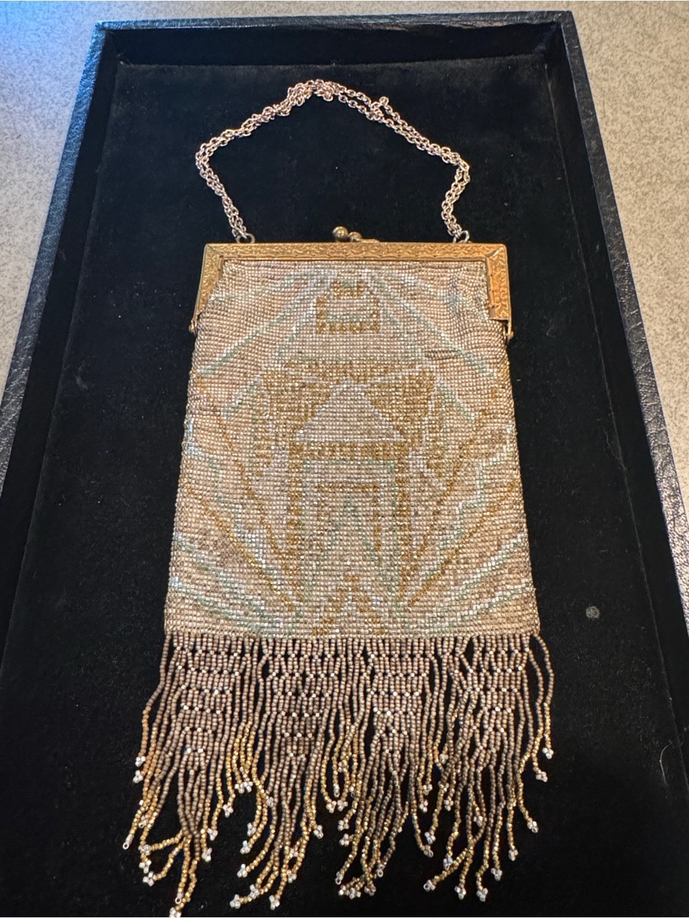 Vintage Art Deco Beaded Evening Bag | Antique Flapper Bag